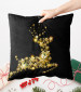 Sammets kudda Glowing reindeer - golden stars forming the silhouette of the animal 149270 additionalThumb 4