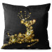Sammets kudda Glowing reindeer - golden stars forming the silhouette of the animal 149270