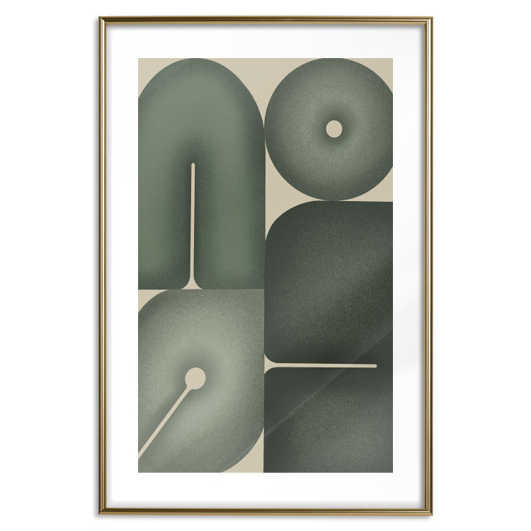 Poster Green Forms - Abstract Composition of Sage Shapes 150070 additionalImage 25