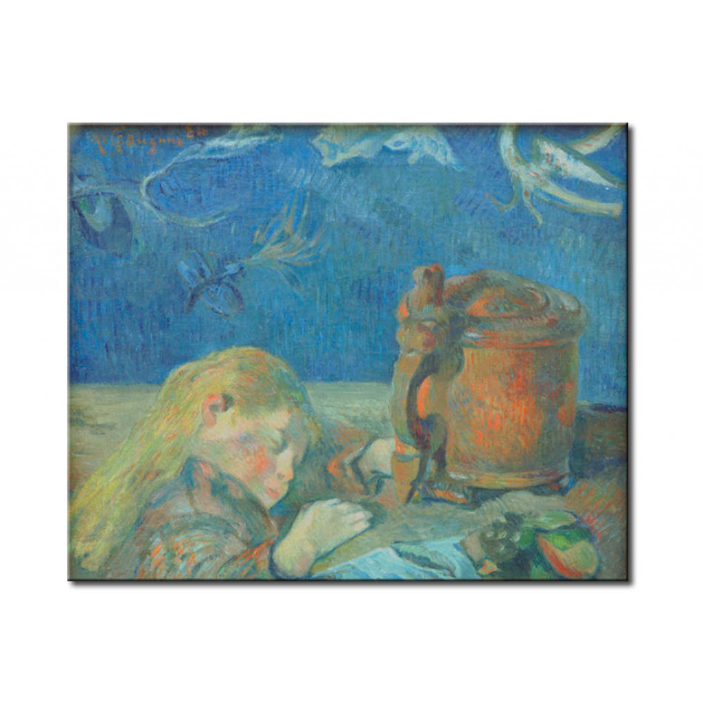 Schilderij  Paul Gauguin: Portrait De Clovis Gauguin (L'enfant Endormi)