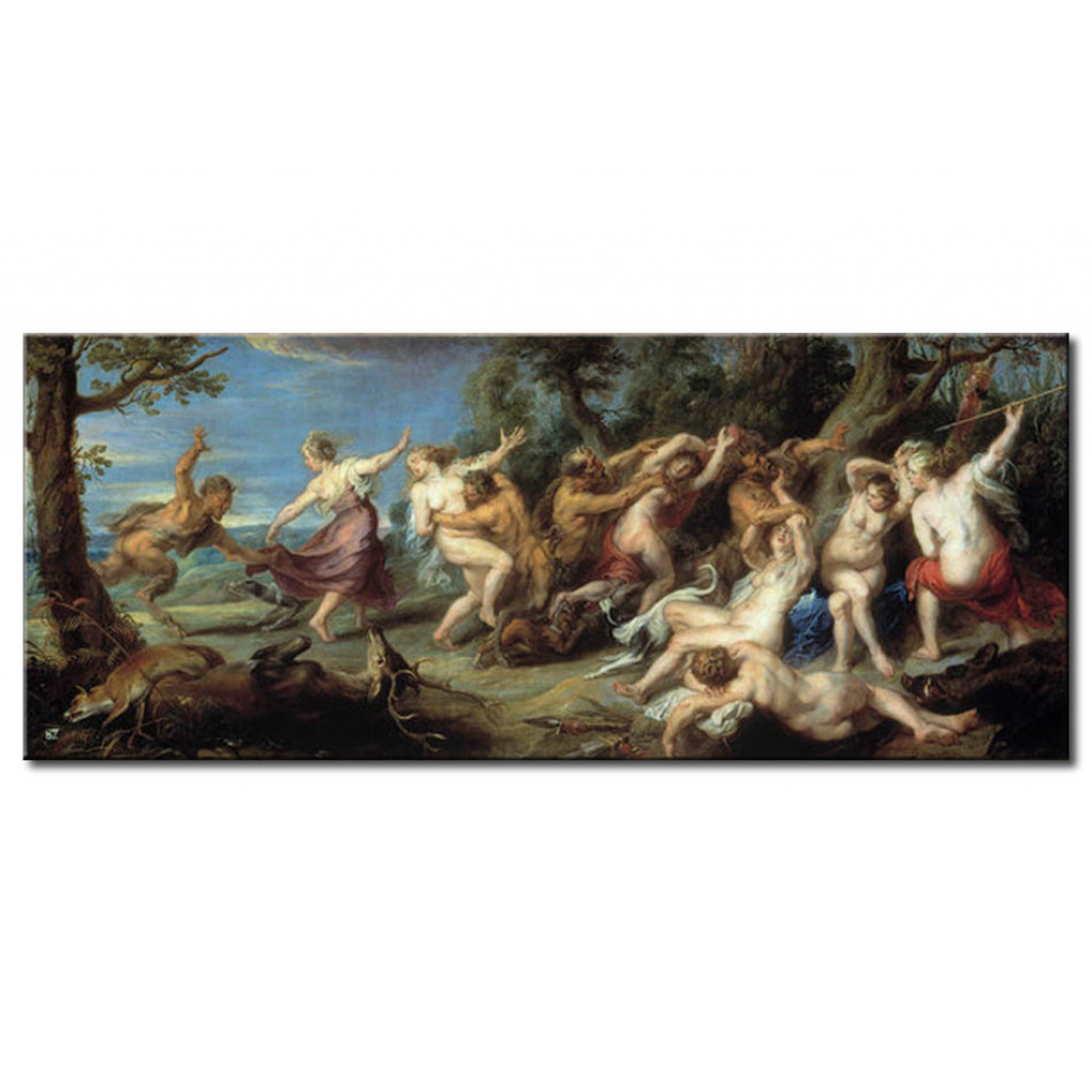 Schilderij  Peter Paul Rubens: Nymphs Of Diana, Surprised By Satyrs