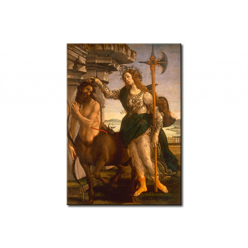 Schilderij  Sandro Botticelli: Minerva Tames The Centaur