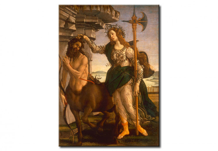 Reprodução da pintura famosa Minerva tames the Centaur 51870