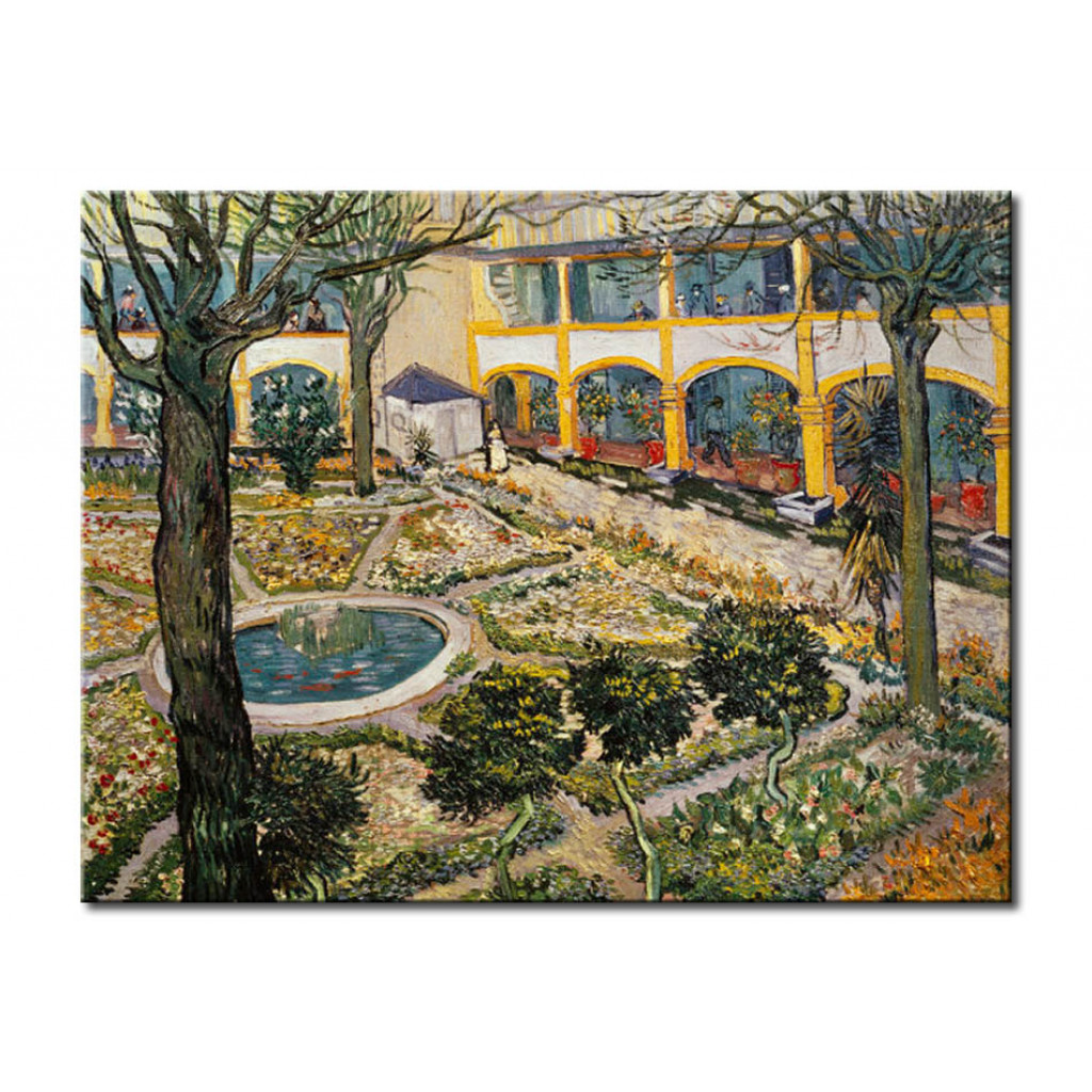 Canvastavla Garden Of Hospital In Arles