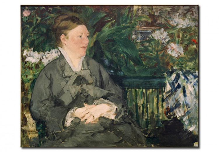Kunstdruck Porträt von Madame Manet im Gewächshaus 53270