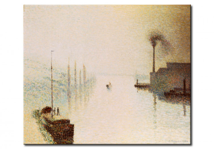 Copie de tableau L'île Lacroix, Rouen (effet du brouillard) 53570