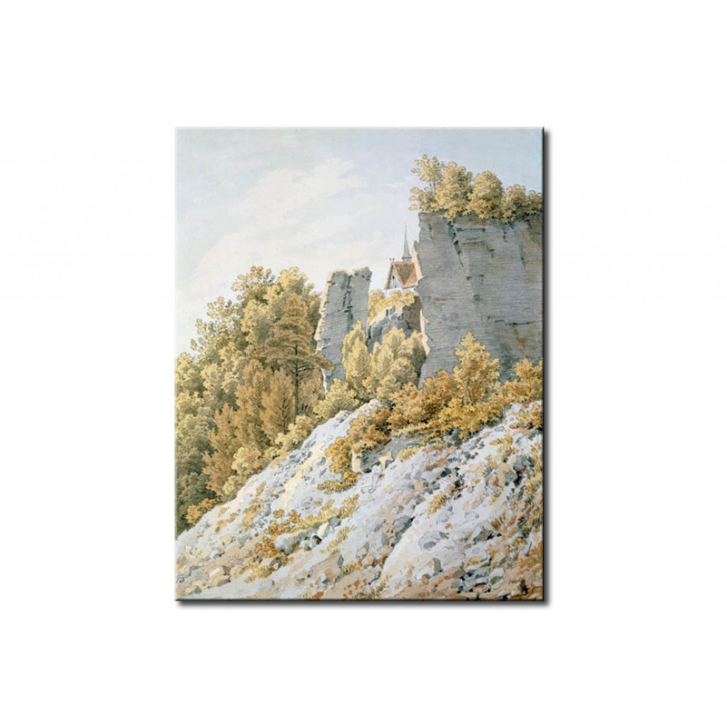 Schilderij  Caspar David Friedrich: Group Of Rocks In The Elbsandsteingebirge