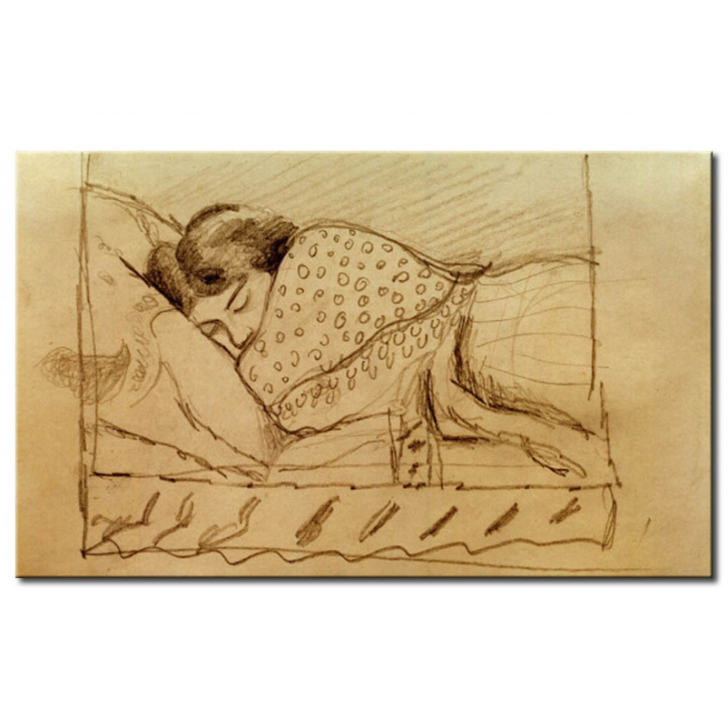 Schilderij  August Macke: Elisabeth Sleeping
