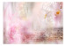 Papier peint moderne Lys - abstraction florale dans des nuances de rose et inscriptions 106580 additionalThumb 1