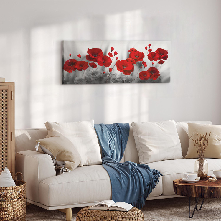 Quadro pintado Romantic Poppies (1 Part) Wide 106980 additionalImage 10
