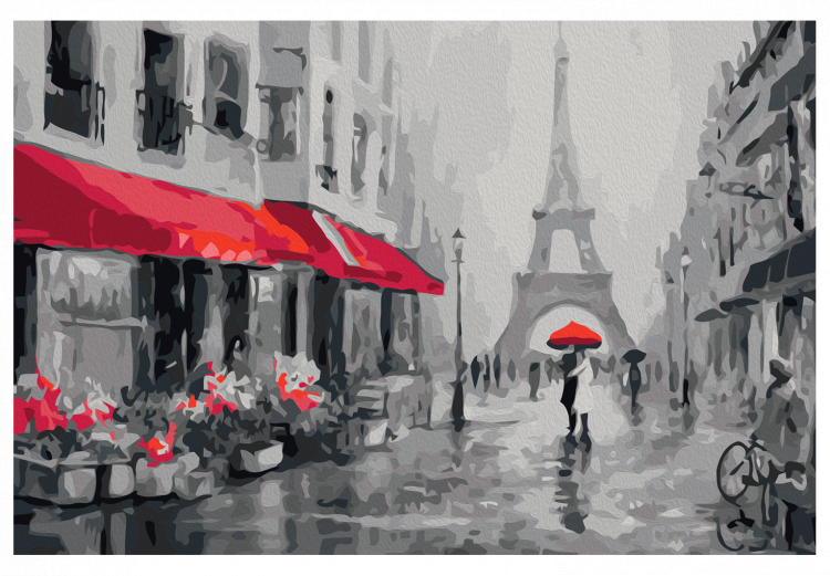 Obraz do malowania po numerach Paryż skąpany w deszczu 107180 additionalImage 6