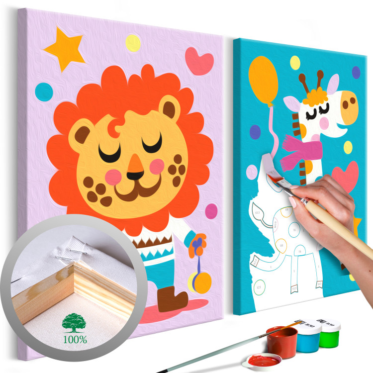 Painting Kit for Children Lion & Giraffe 107280
