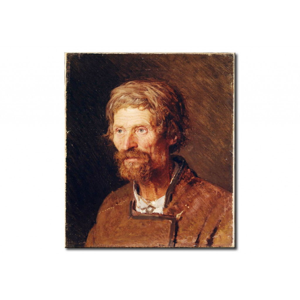 Schilderij  Ivan Kramskoi: Kopf Eines Bauern