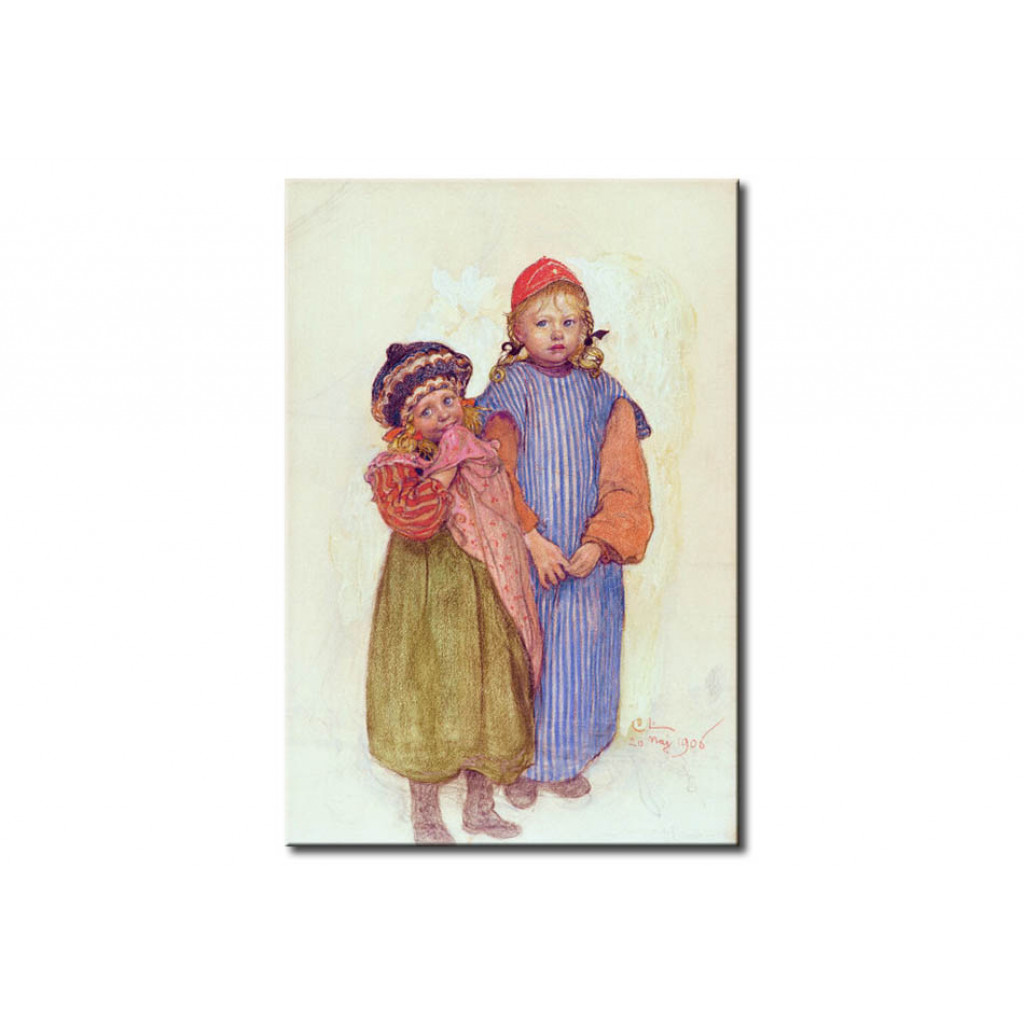Schilderij  Carl Larsson: The Children Of Carpenter Hellberg
