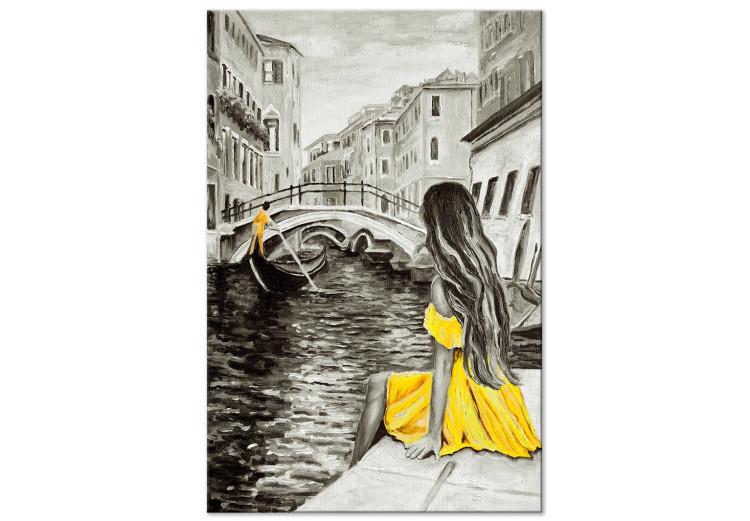 Canvas Art Print Far Dreams (1 Part) Vertical Yellow 123380