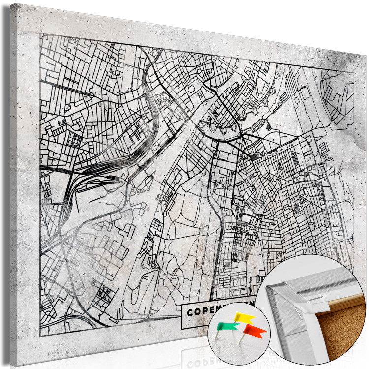 Tablero decorativo en corcho Copenhagen Plan [Cork Map] 135180