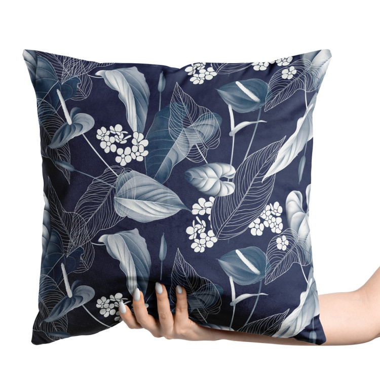 Sammets kudda Blue and white floral arrangement - nature-inspired motif 147180 additionalImage 2