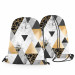 Worek plecak Geometria elegancji - minimalistyczny wzór z imitacją marmuru i złota 147480 additionalThumb 3