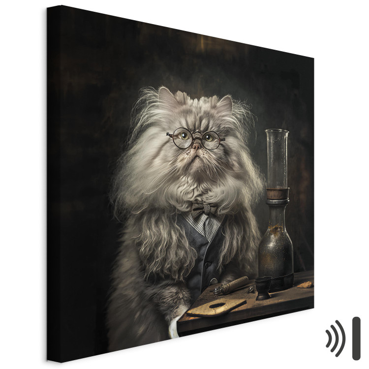Canvas AI Persian Cat - Portrait of a Fantasy Animal in the Guise of a Professor - Square 150180 additionalImage 8