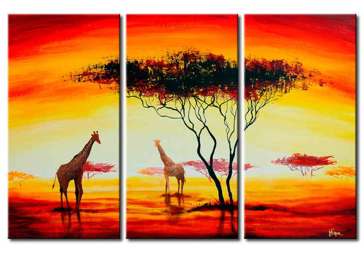 Canvas Two shy giraffes 49480