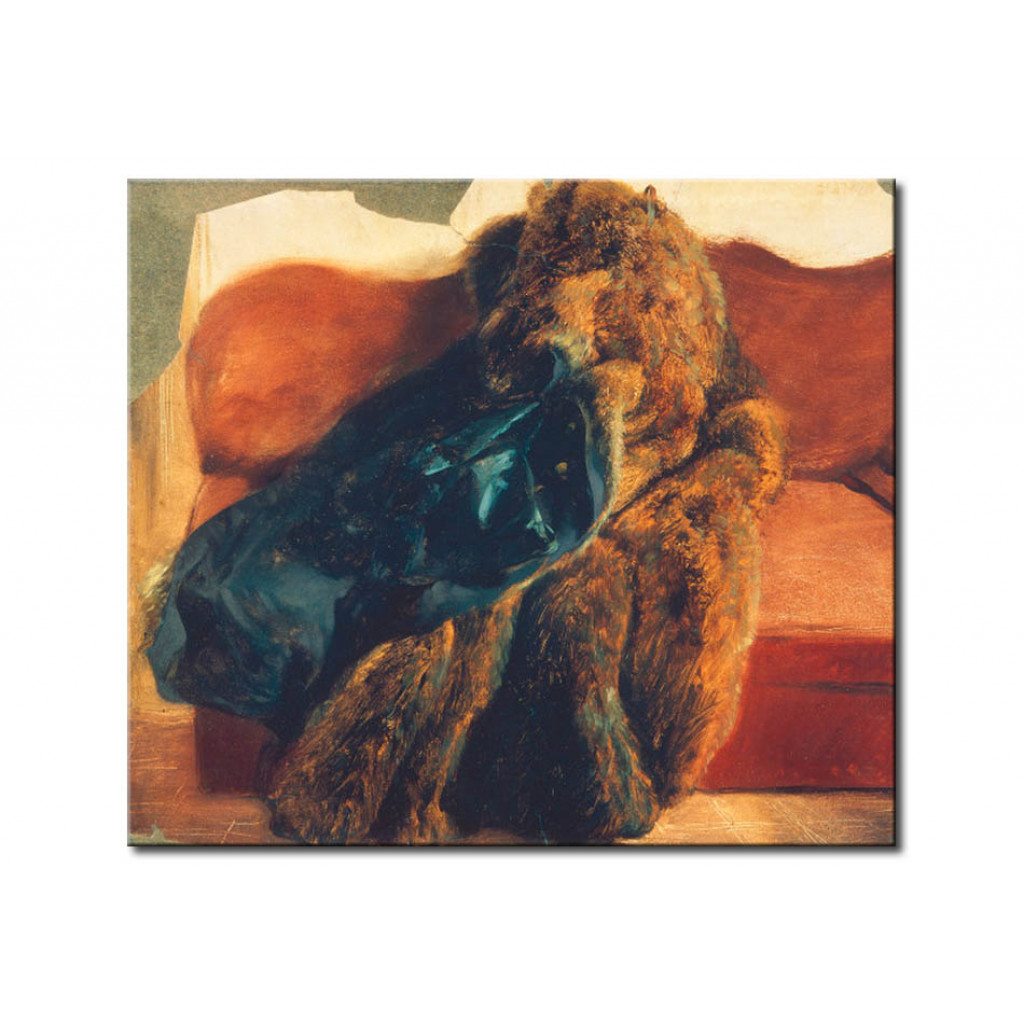 Schilderij  Adolph Von Menzel: Furcoat On A Sofa