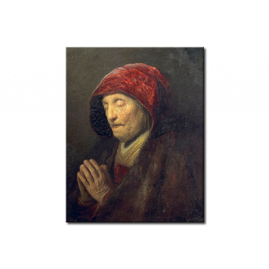 Schilderij  Rembrandt: Old Woman Praying