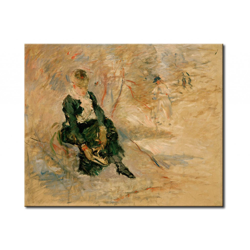 Schilderij  Berthe Morisot: Jeune Femme Remettant Son Patin