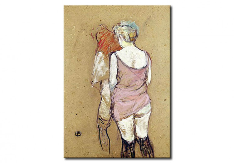 Reproduction de tableau Deux semi-nue femme à la Maison de la Rue des Moulins 53080