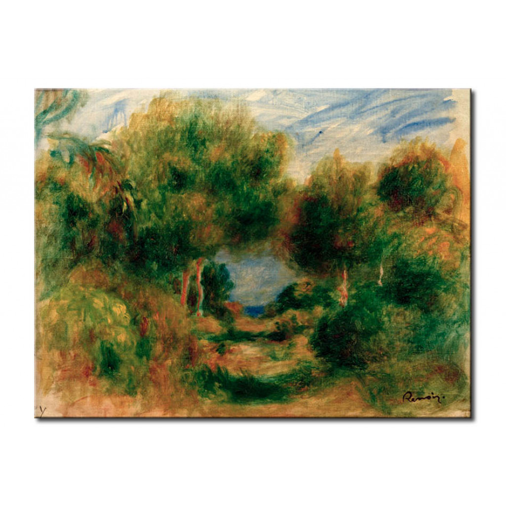 Schilderij  Pierre-Auguste Renoir: Sortie Du Bois, Mer Au Fond