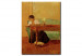 Riproduzione quadro Elisabeth su un divano verde, la lettura 54980