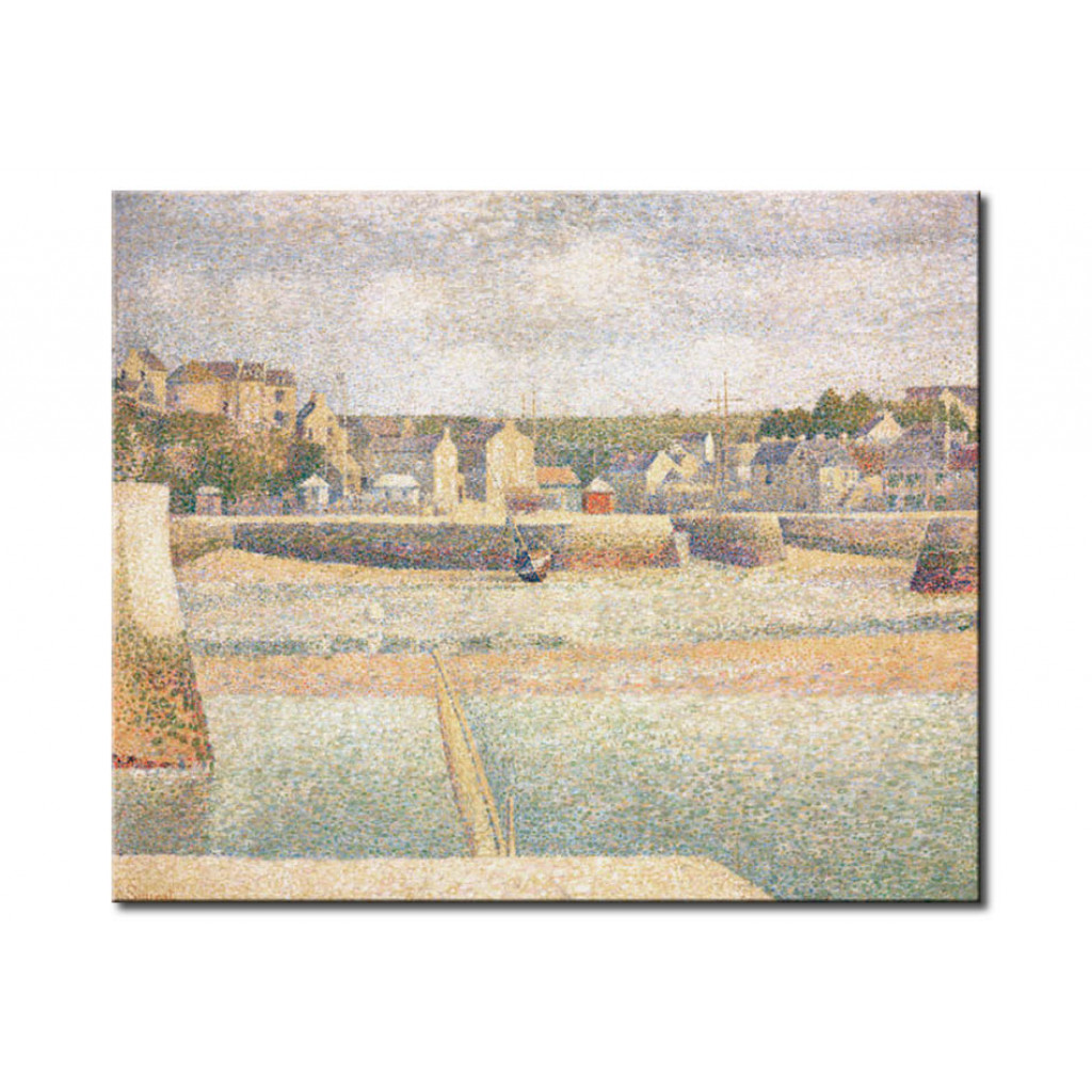 Schilderij  Georges Seurat: Der äußere Hafen Von Porten-Bessin Bei Ebbe