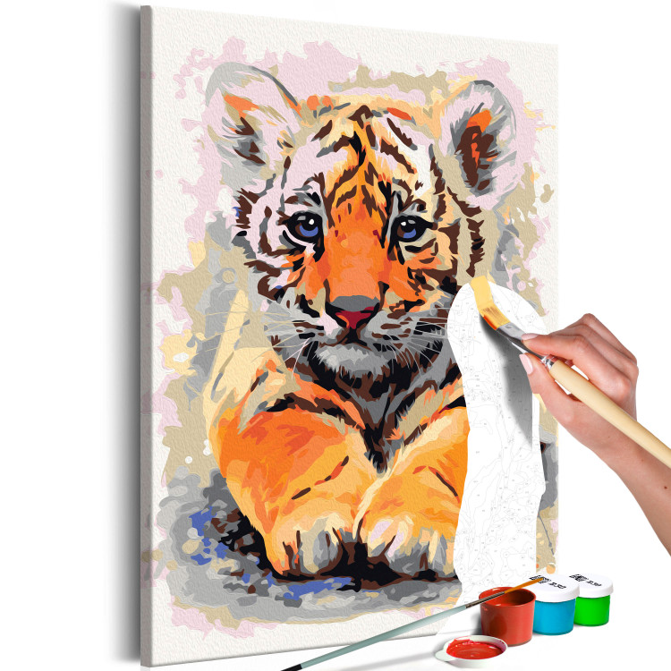 Wandbild zum Malen nach Zahlen Tiger-Baby 107490 additionalImage 3