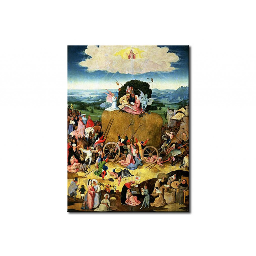 Schilderij  Hieronymus Bosch: The Haywain: Central Panel Of The Triptych
