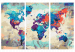 Paint by number World Map (Blue & Red) 3 Parts 108290 additionalThumb 6