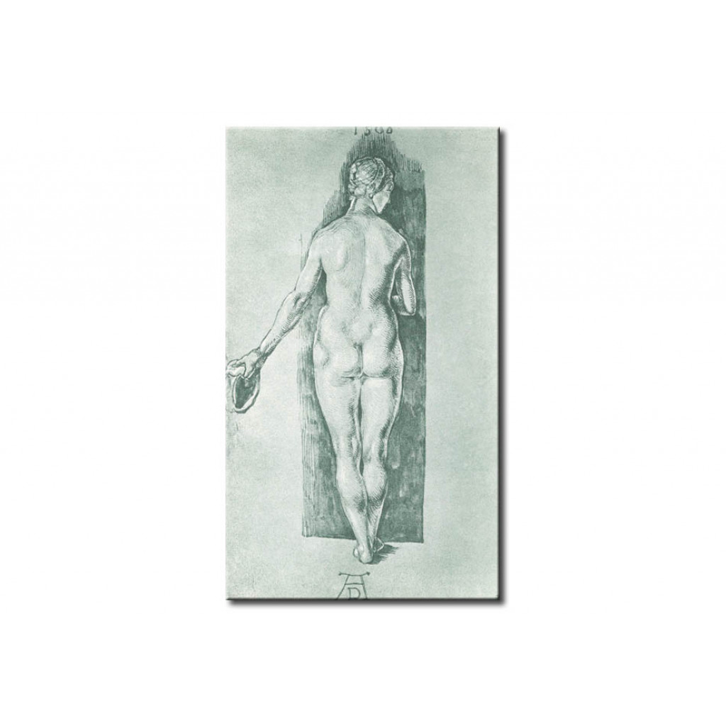 Schilderij  Albrecht Dürer: Female Nude From Behind