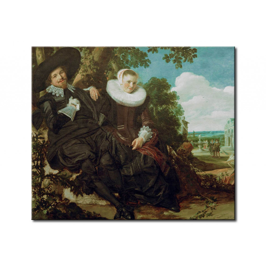 Schilderij  Frans Hals: Wedding Portrait Of Isaac Massa And Beatrix Van Der Laen