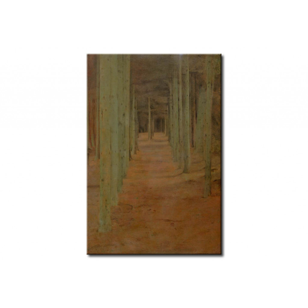 Schilderij  Fernand Khnopff: In Fosset / Under Fir Trees