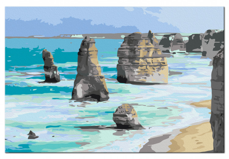 Peinture par numéros pour adultes Rocks in the Sea 117190 additionalImage 6