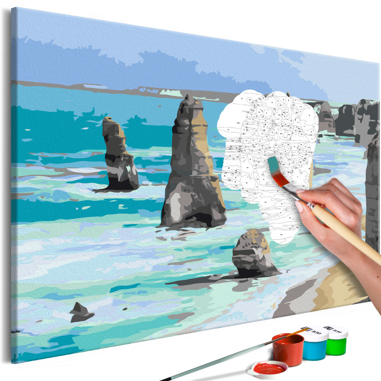 Cuadro para pintar con números Rocks in the Sea 117190 additionalImage 3