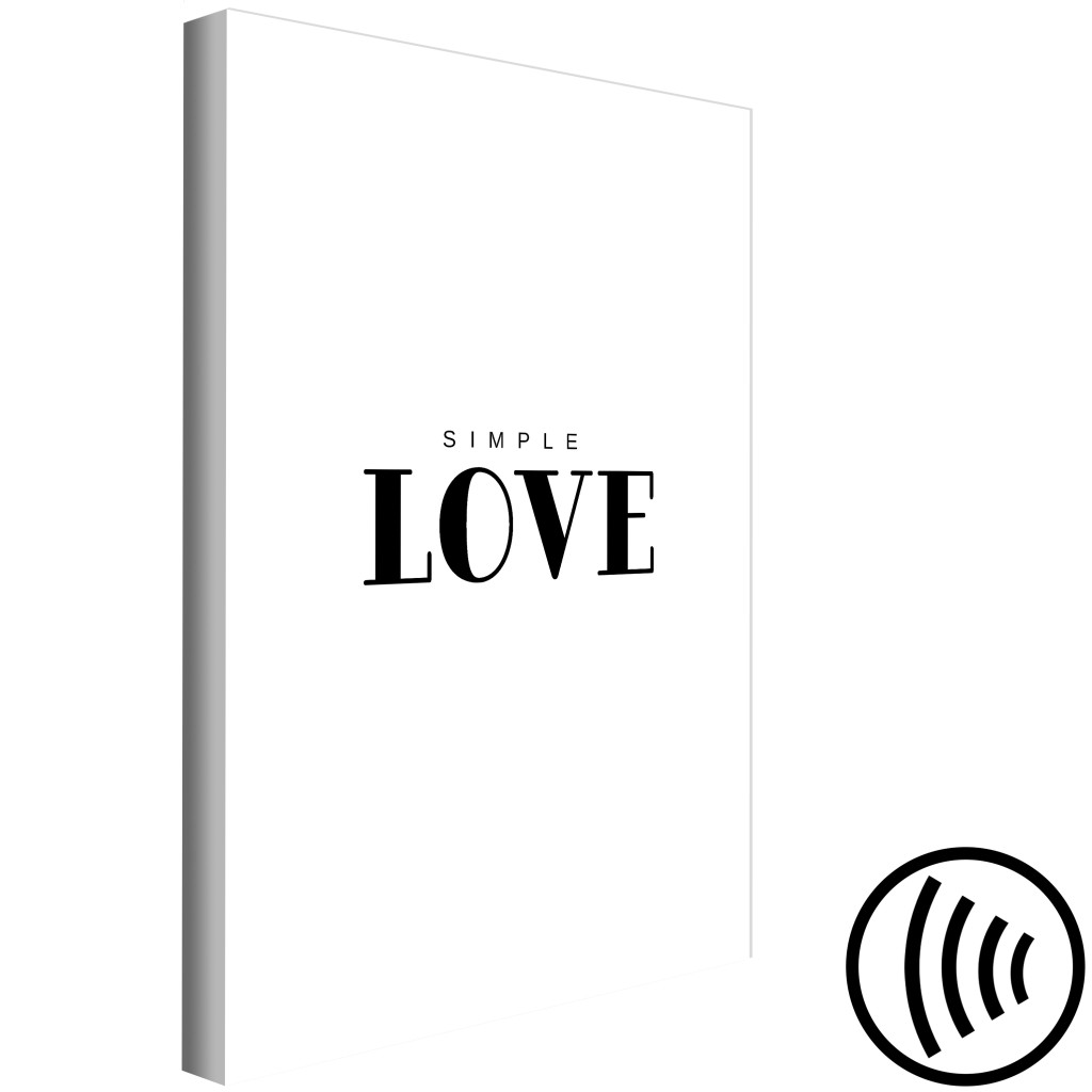 Obraz Po Prostu Miłość - Minimalistyczny Napis Po Angielsku Na Białym Tle