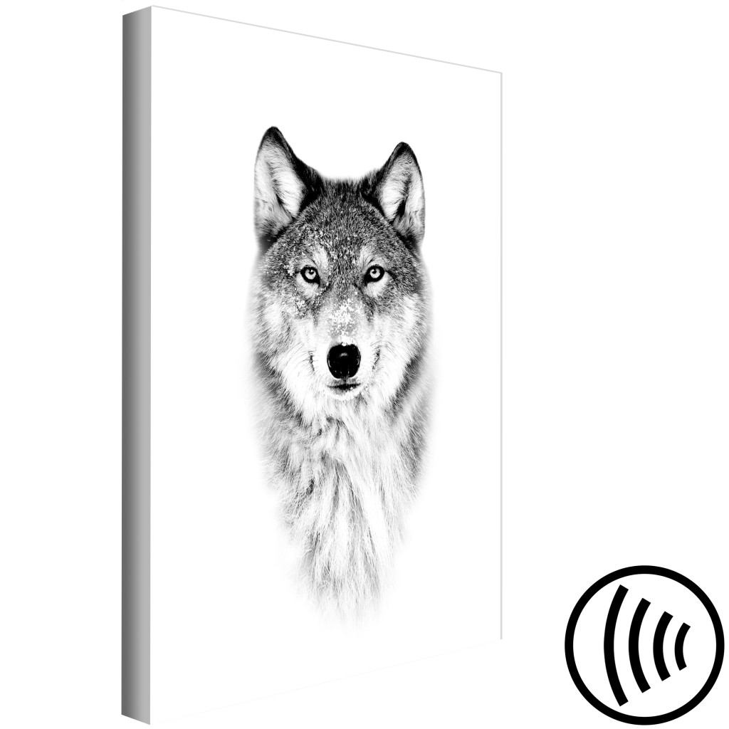 Schilderij  Wolven: Snow Wolf (1 Part) Vertical