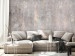 Wall Mural Beige abstraction - grey concrete textured background with golden glow 143190