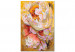 Paint by number White Flowers - Blooming Bright Camellia on a Golden Abstract Background 146190 additionalThumb 3