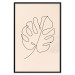 Poster Linear Monstera - Minimalist Delicate Leaf on a Beige Background 146390 additionalThumb 26