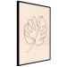 Poster Linear Monstera - Minimalist Delicate Leaf on a Beige Background 146390 additionalThumb 5