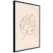 Poster Linear Monstera - Minimalist Delicate Leaf on a Beige Background 146390 additionalThumb 9