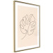 Poster Linear Monstera - Minimalist Delicate Leaf on a Beige Background 146390 additionalThumb 7
