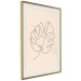 Poster Linear Monstera - Minimalist Delicate Leaf on a Beige Background 146390 additionalThumb 10