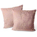 Sammets kudda Sweet dreams - a subtle pattern of gold stars on a pink background 147090 additionalThumb 2