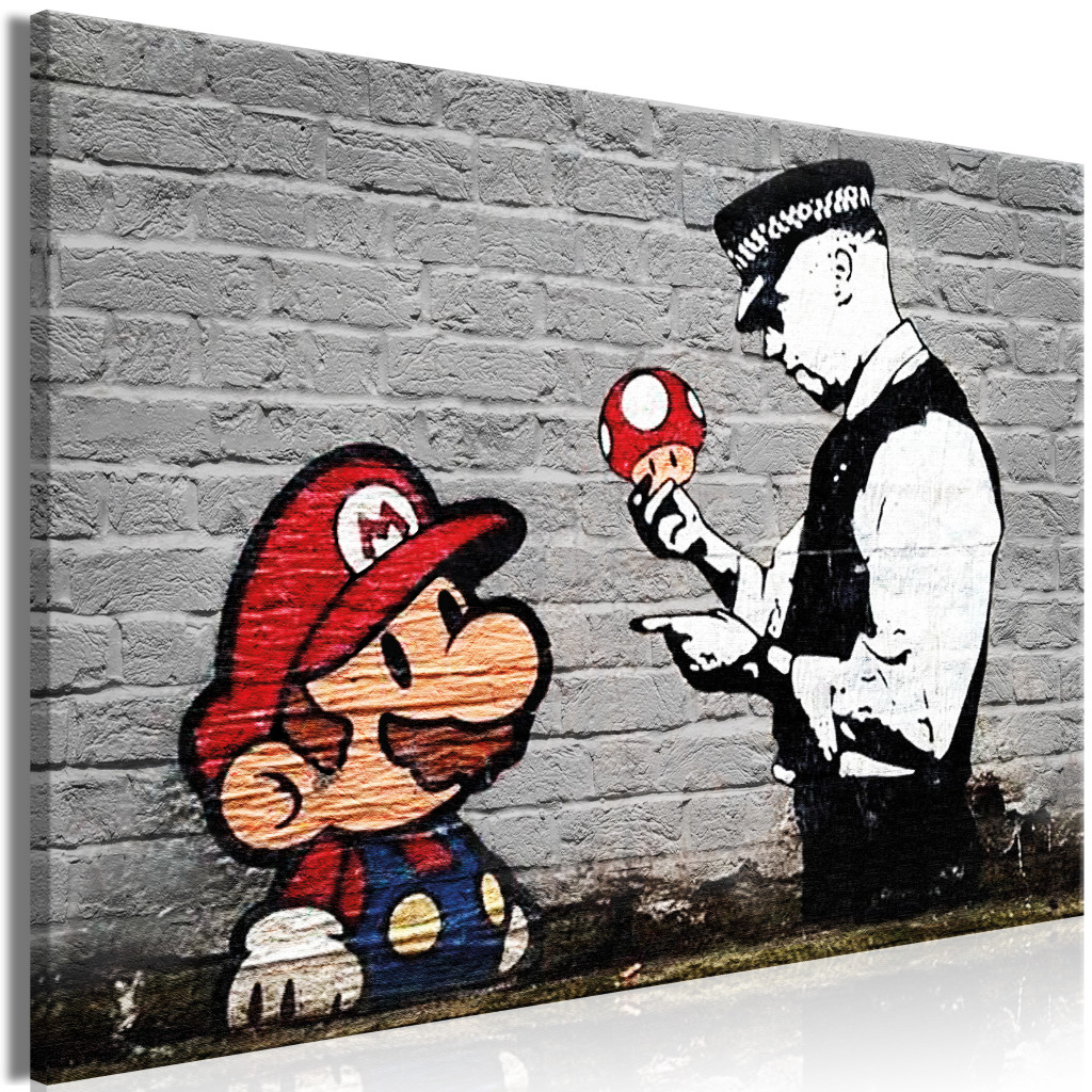 Duży Obraz XXL Mario And Cop By Banksy [Large Format]